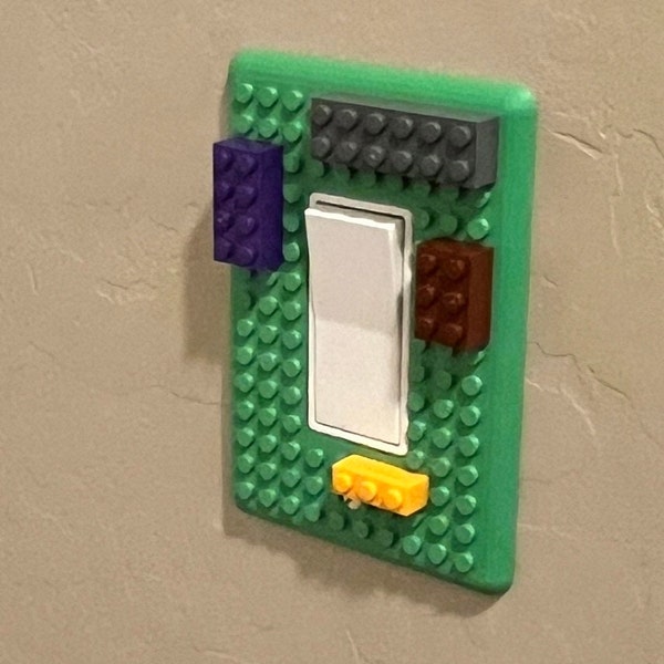 LEGO Style Lightswitch Covers - Perfect for Kids Rooms, Workshop, Garage, Game Rooms