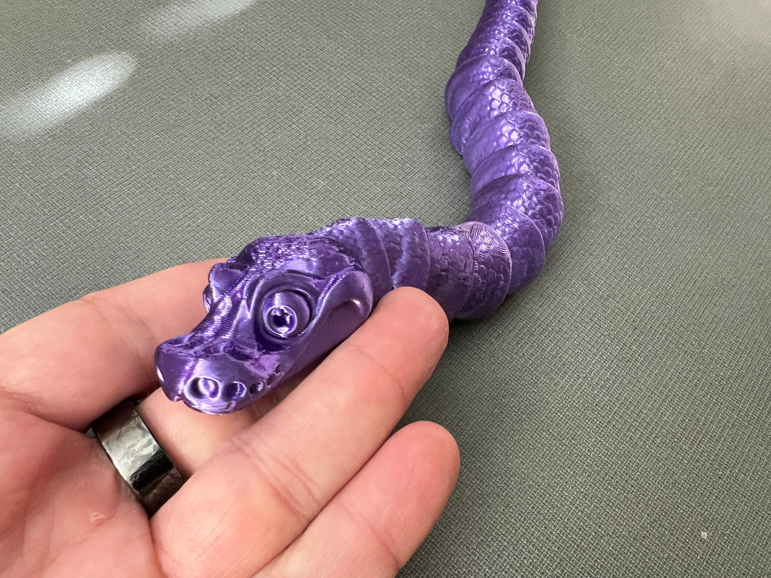 3D Printed Fully-articulated Ball Python Fidget Toy - Etsy