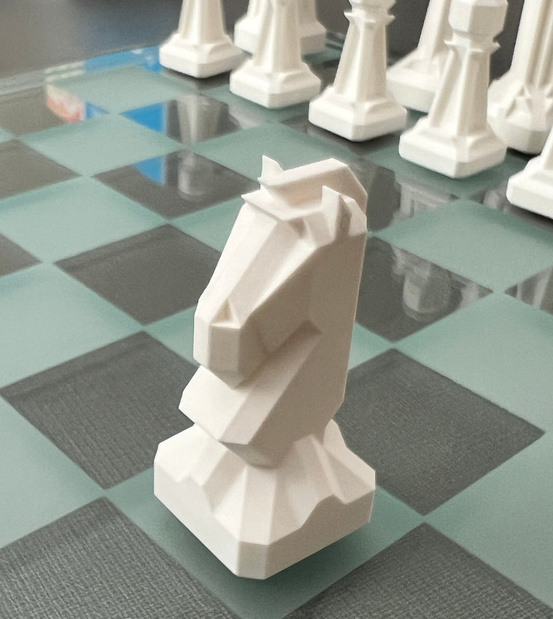 Chess Pieces - High-Resolution Premium Art Deco Style Chess Pieces - Custom 3D Printed