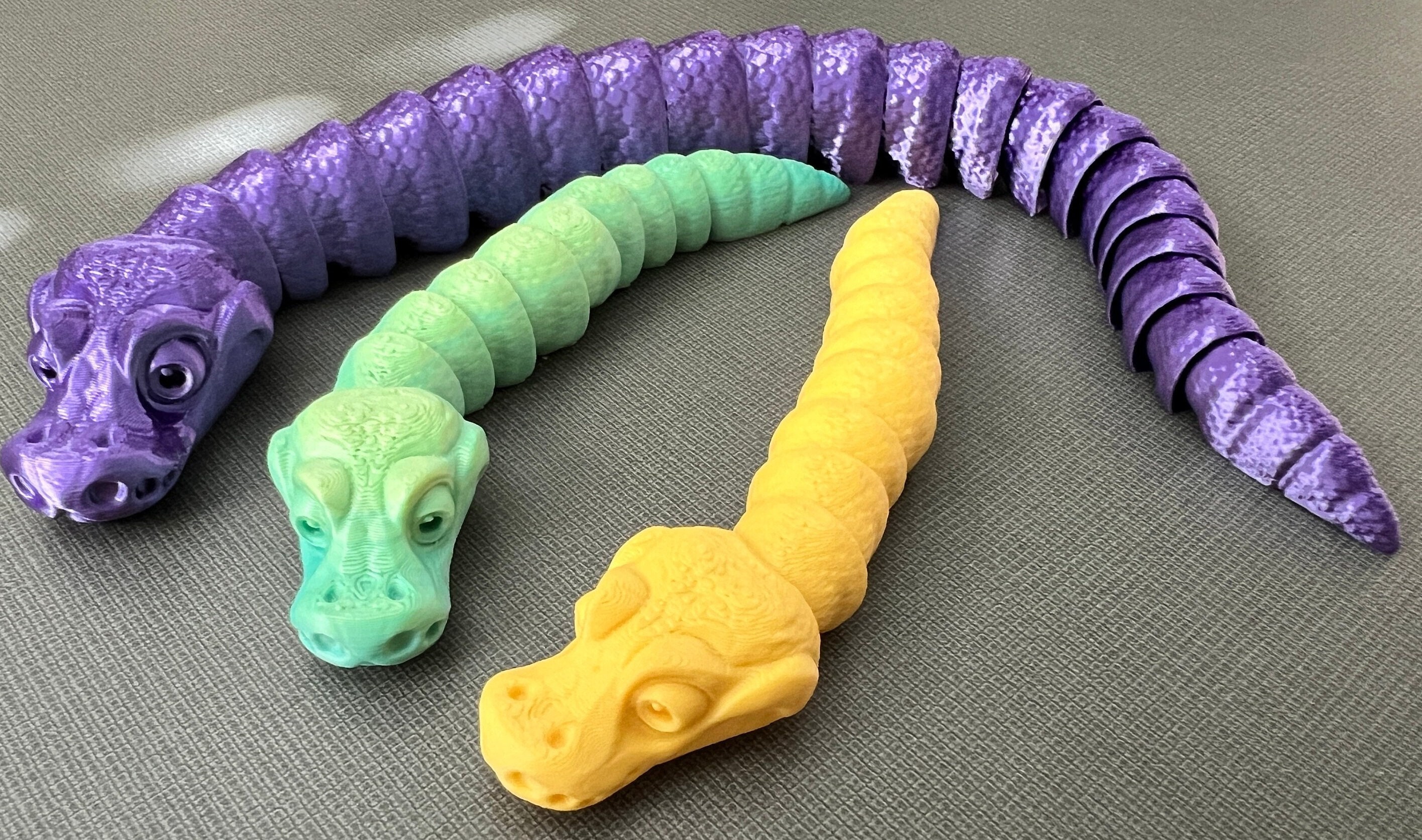 Ball Python Snake - 3D Printed Fun & Flexible Articulated Fidget Toy
