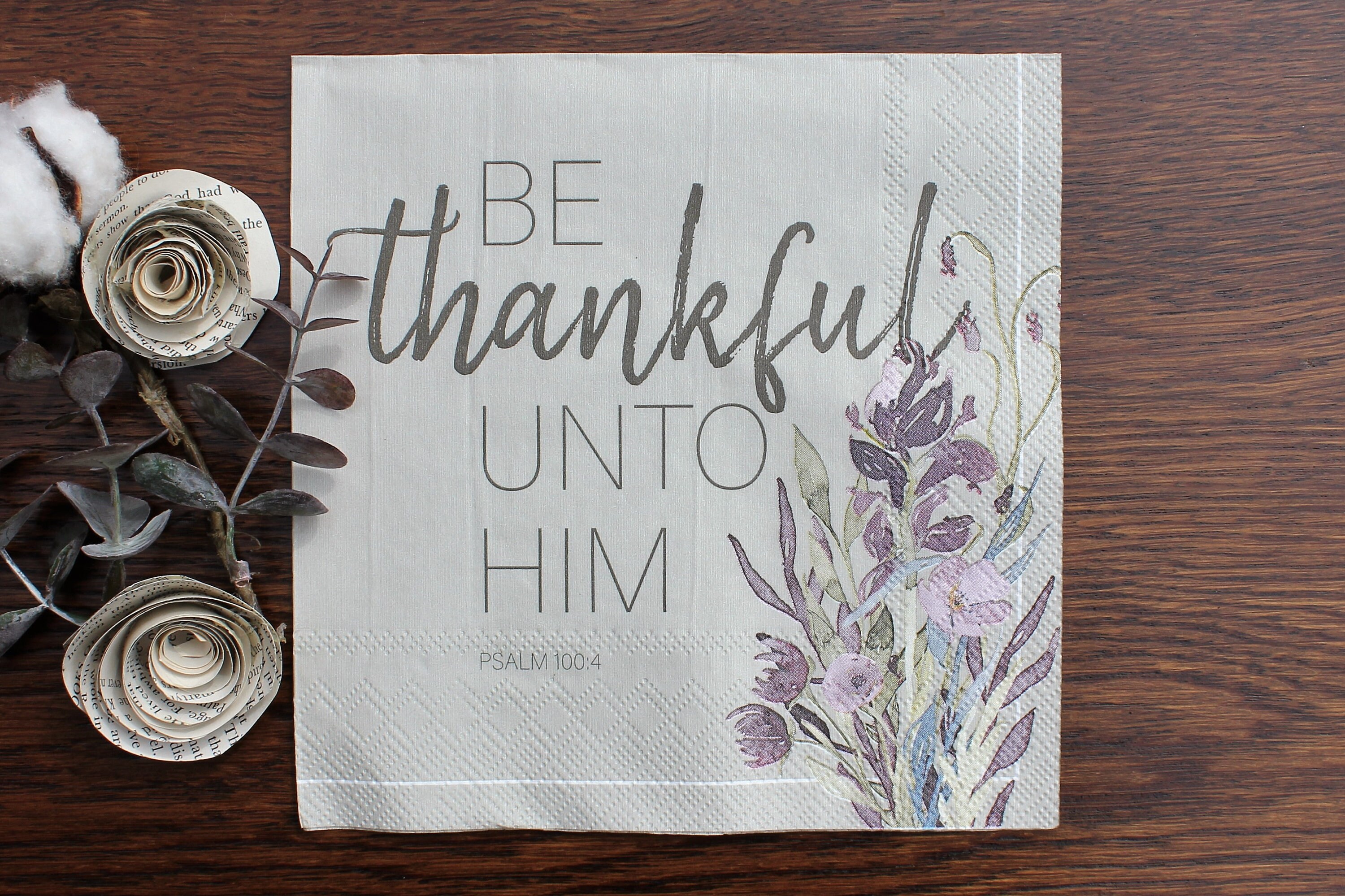Thanksgiving Napkin with Bible Verse Watercolor Paper Etsy