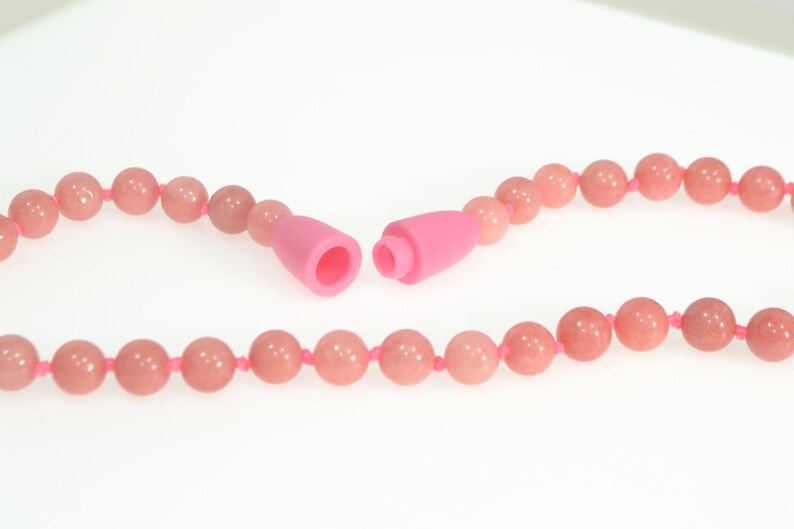 Quartz Rose Natural stones Baby necklace