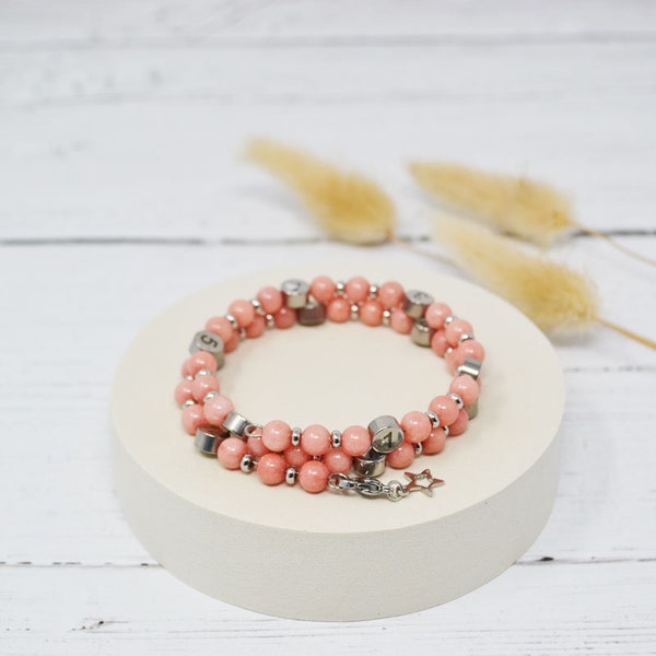 breastfeede bracelet -  rose quartz