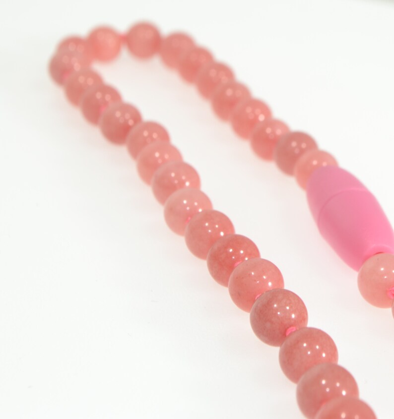 Quartz Rose Natural stones Baby necklace