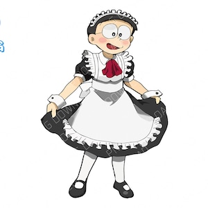 nobita maid outfit download digital png