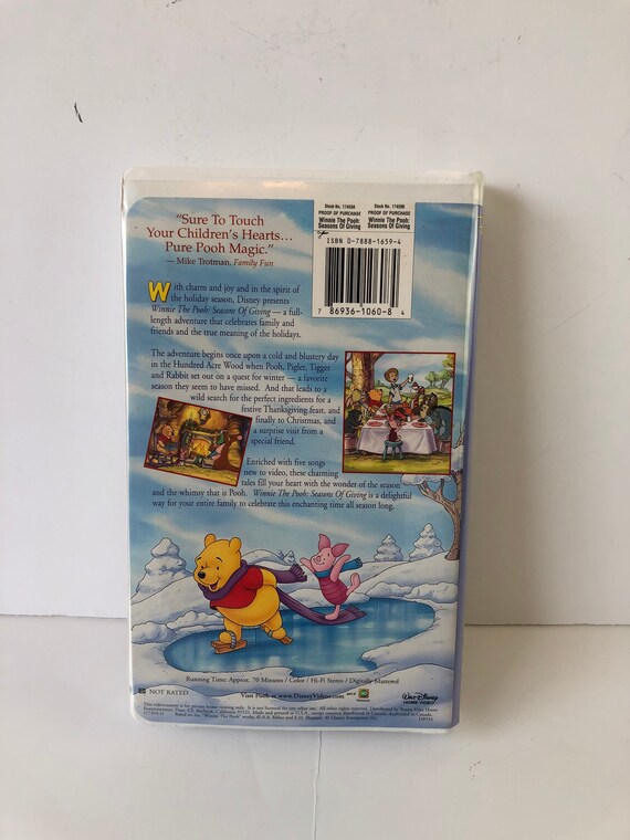 Disneys Winnie the Pooh Seasons of Giving VHS  Vintage   Etsy