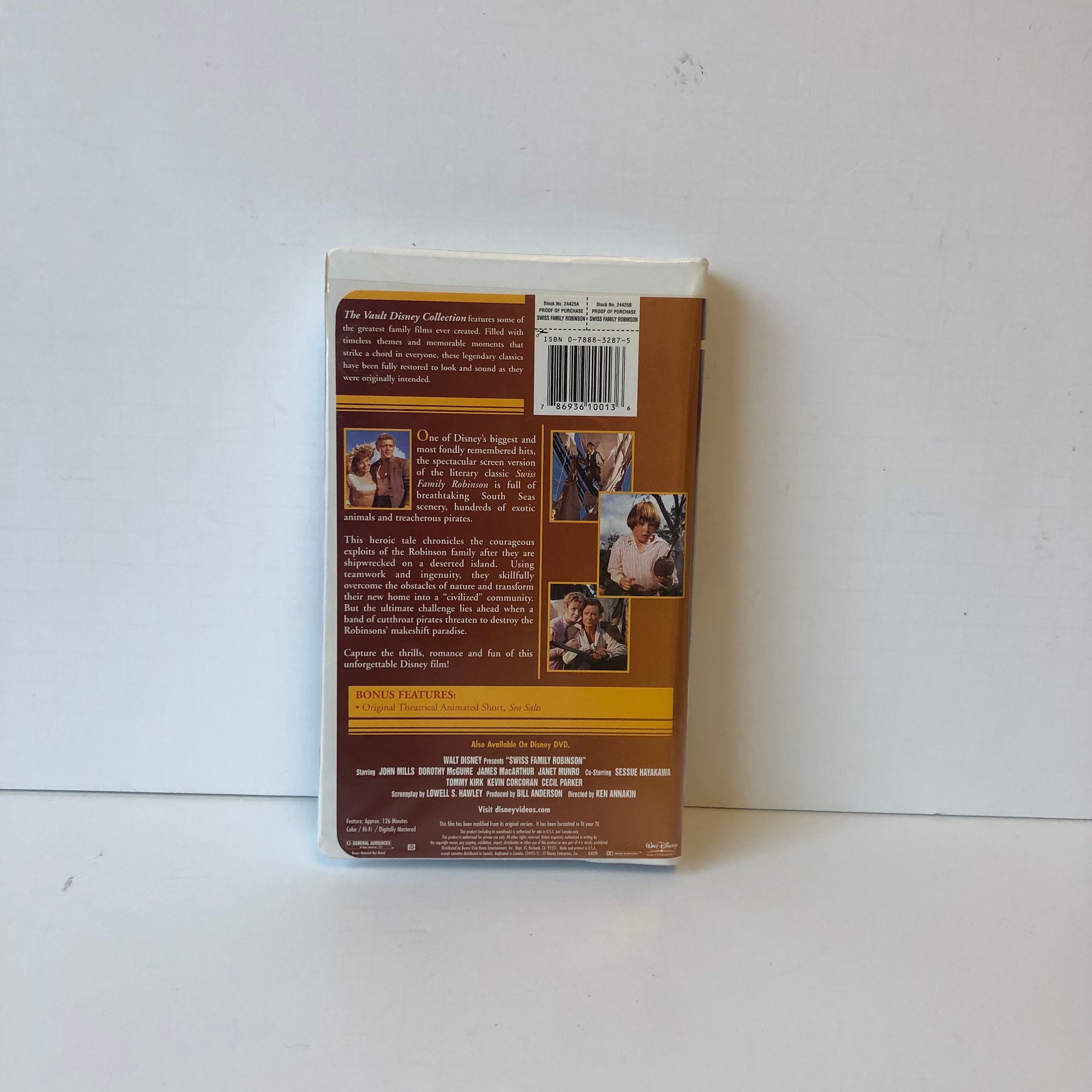 Walt Disney’s Swiss Family Robinson (VHS 2002) Vintage Clamshell Vault ...