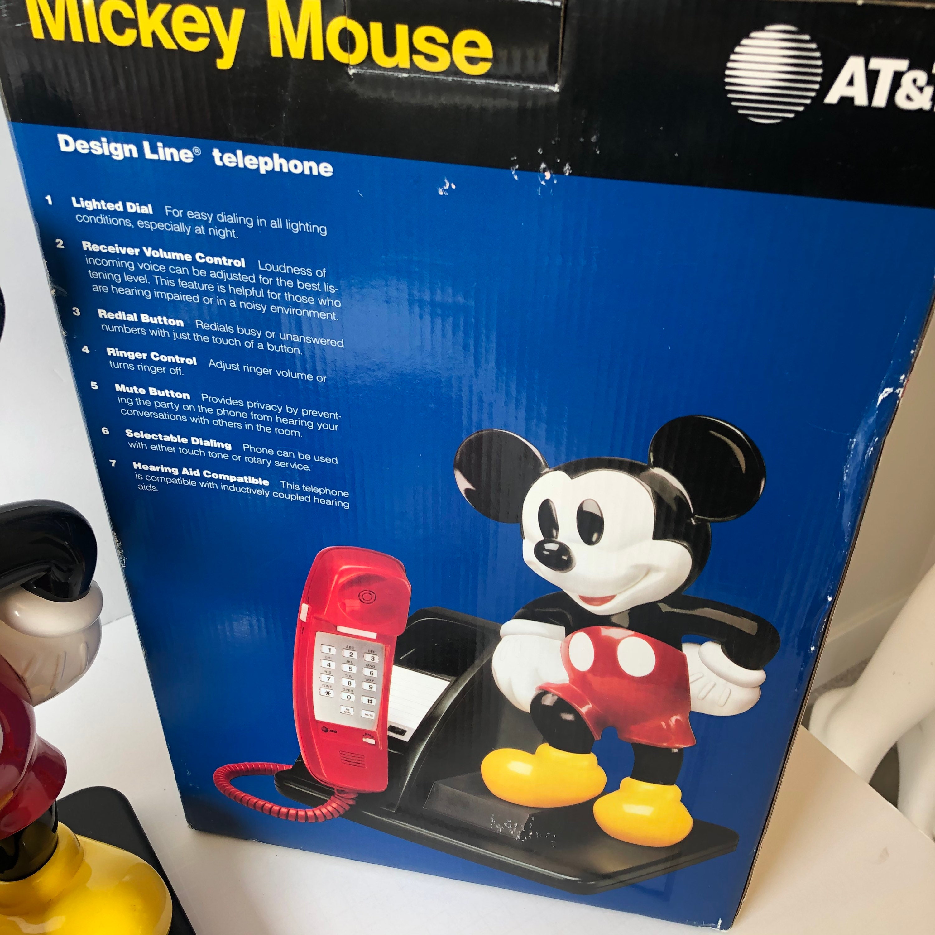 Vintage 90s AT&T Mickey Mouse Disney Touchtone Phone Corded Telephone
