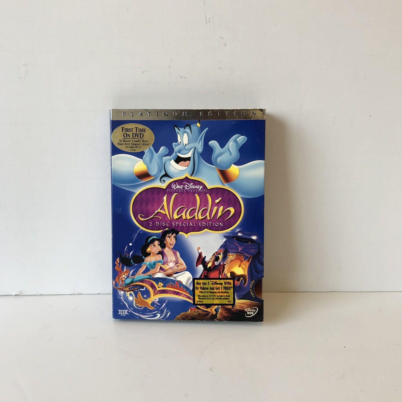 Aladdin (DVD, 2004, 2-disc Set, Special Platinum Edition) W/ Slip