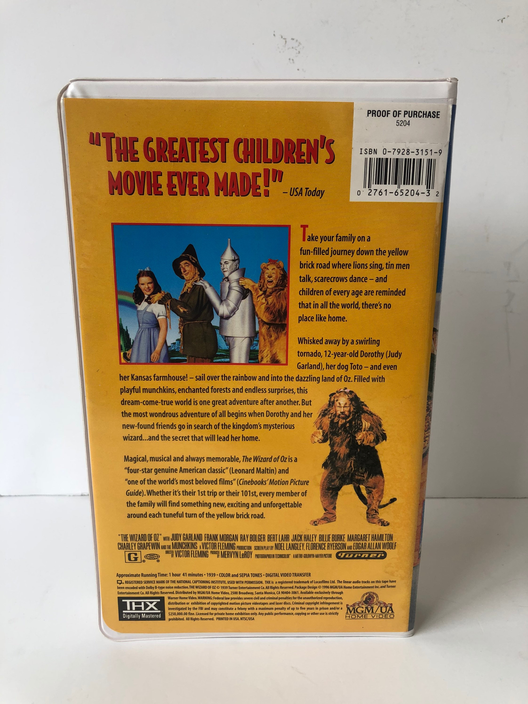 The Wizard of Oz (VHS, 1997) Vintage Clamshell Rare OOP 90's