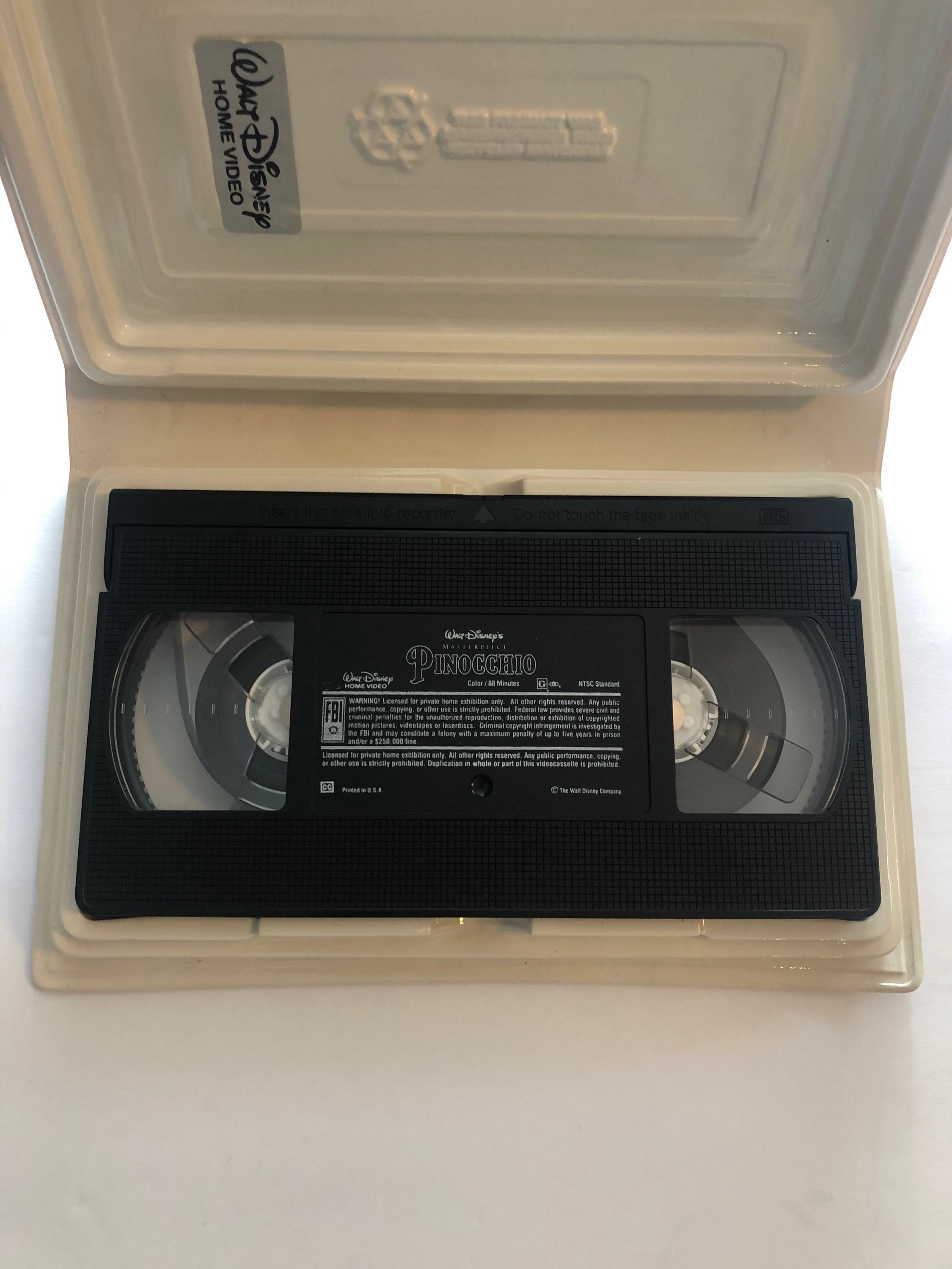 Walt Disneys Pinocchio VHS 1993 Masterpiece Edition Etsy