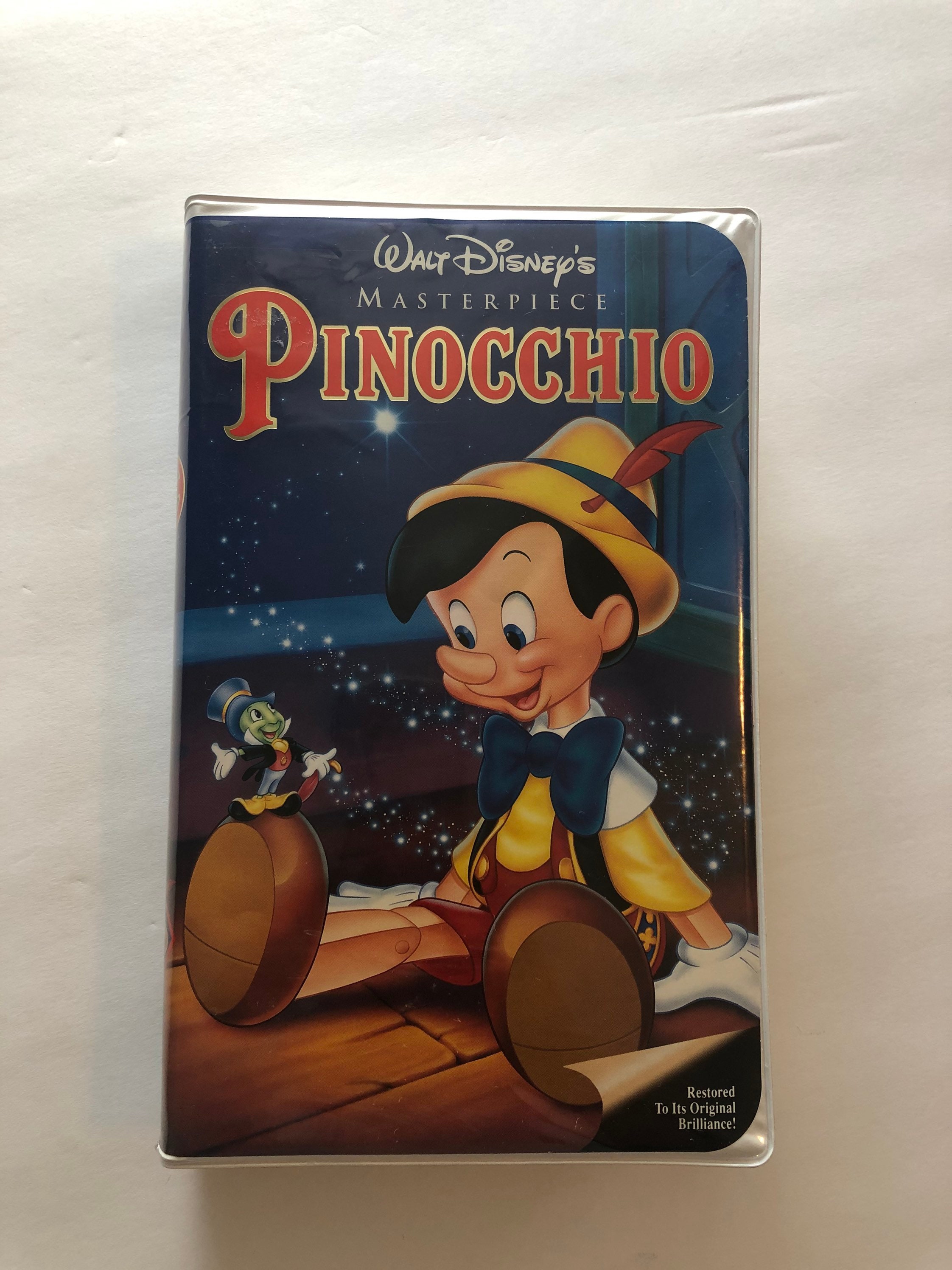 Walt Disneys Pinocchio VHS, 1993 Masterpiece Edition Vintage Clamshell