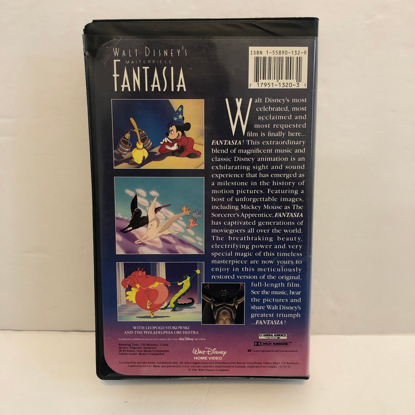 Walt Disneys Fantasia Masterpiece VHS Tape Movie 1991 With Original Inserts Etsy
