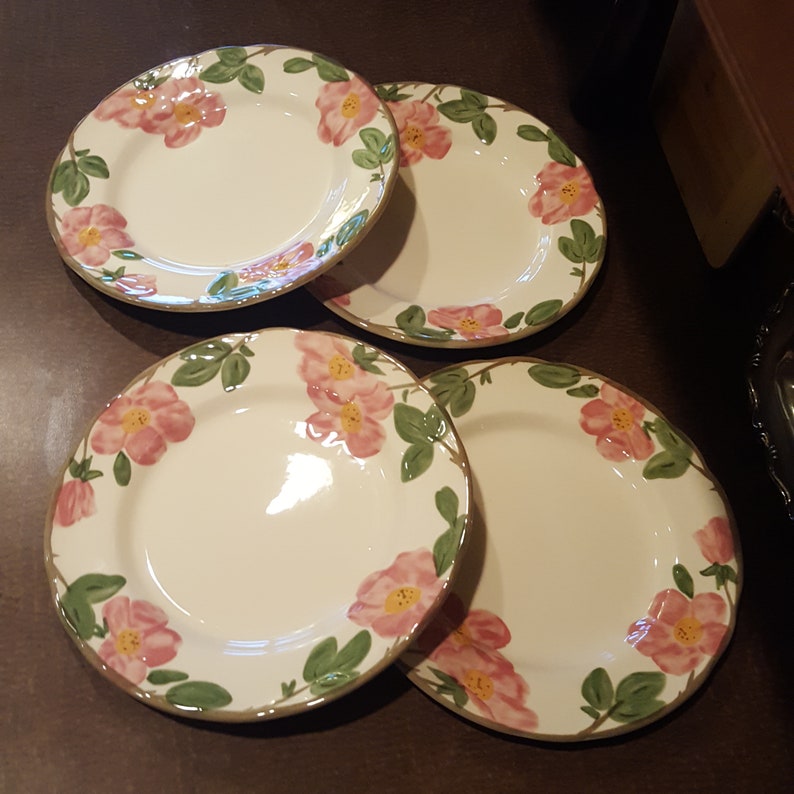 USA dinnerware set all have same Makers Mark vintage dishes plate place setting Franciscan Desert Rose 4 Dinner Plates Dishes ware