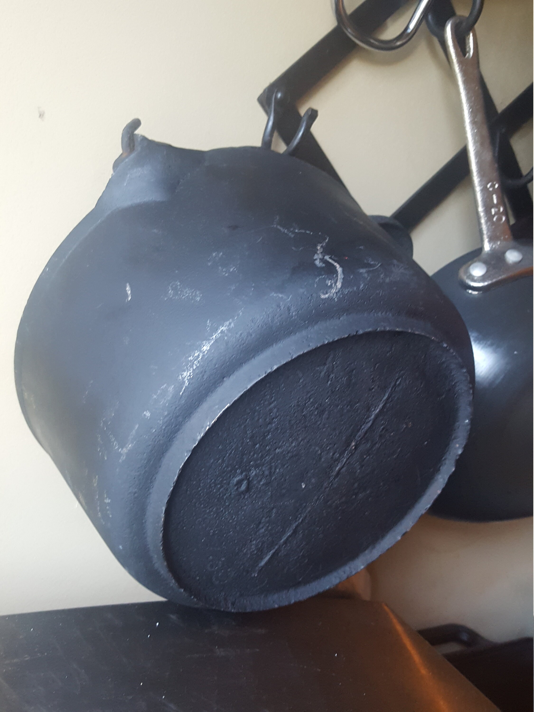 Antique Cast Iron Pot Kettle Skillet Gate Mark Heat Ring Etsy