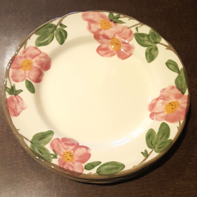 USA dinnerware set all have same Makers Mark vintage dishes plate place setting Franciscan Desert Rose 4 Dinner Plates Dishes ware
