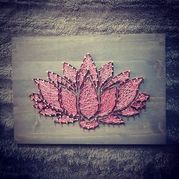 Lotus Flower String Art Wall Decor Frame