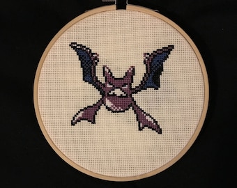Crobat Cross Stitch Pattern - Generation 2 Sprite