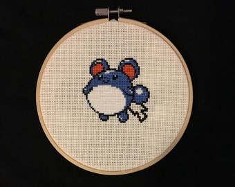 Marill Cross Stitch Pattern - Generation 2 Sprite