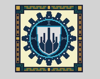 Flag of Bastok - Final Fantasy XI Cross Stitch Pattern