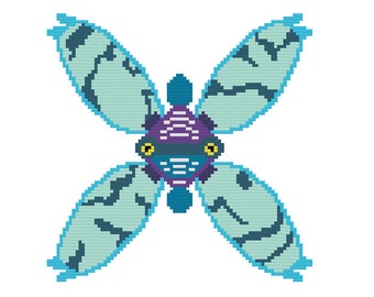 Subnautica Mesmer cross stitch patter