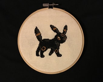Umbreon Cross Stitch Pattern - Generation 2 Sprite