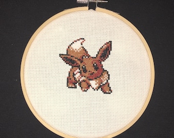 Eevee Cross Stitch Pattern Generation 2 Sprite