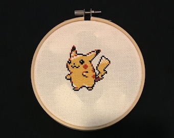 Pikachu Cross Stitch Pattern - Generation 2 Sprite