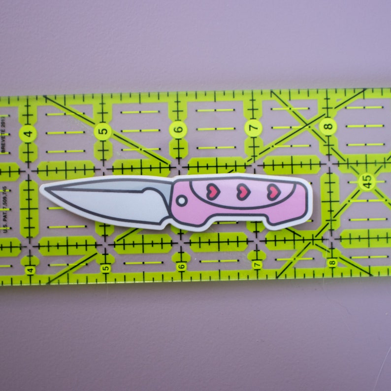 Pastel Knife Sticker/cute Knife Sticker/pink Knife Etsy