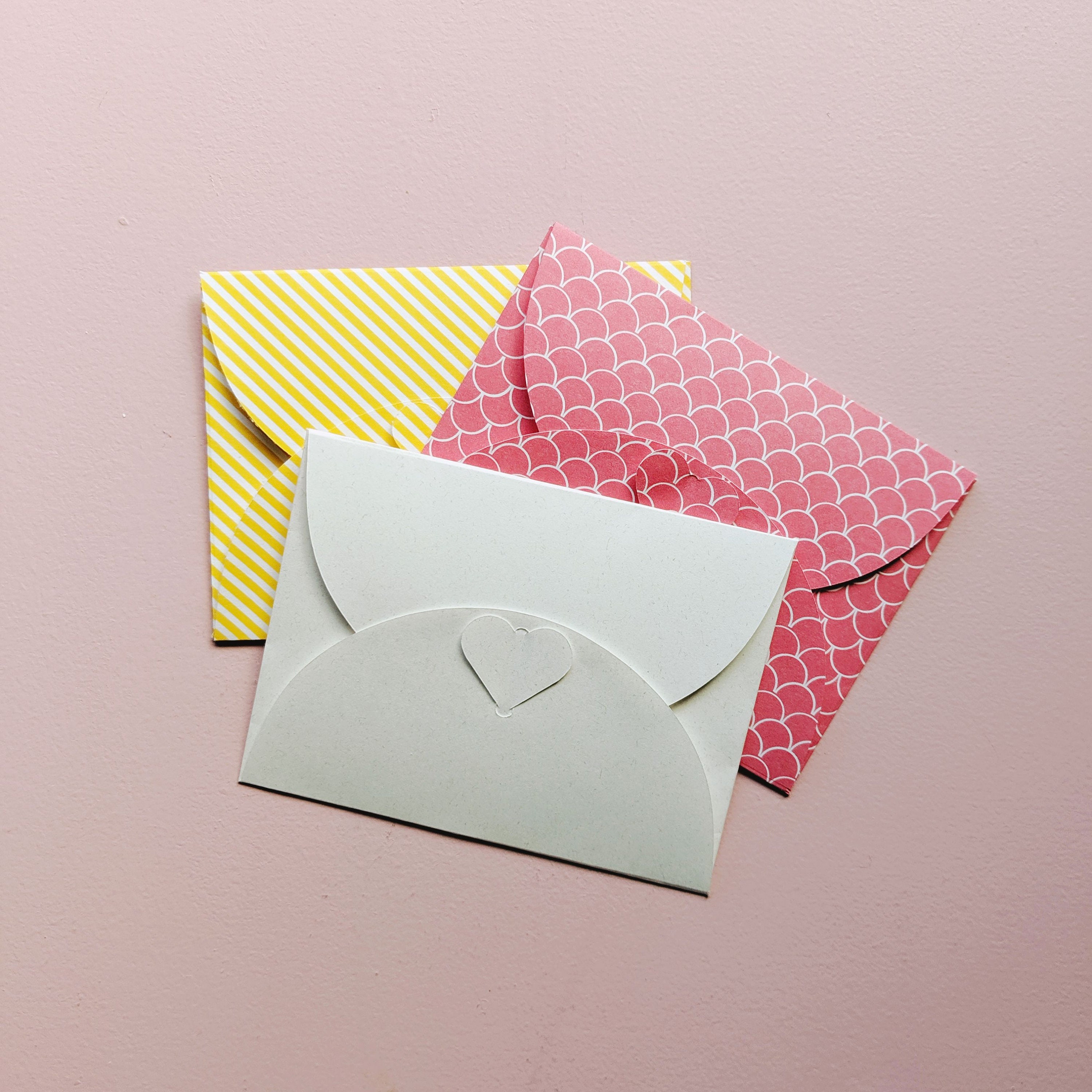 small 3x4 heart tab petal envelope downloadable cut file etsy