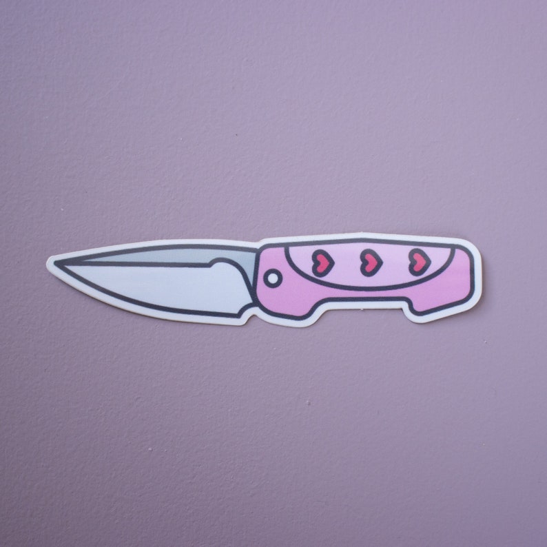 Pastel Knife Sticker/cute Knife Sticker/pink Knife Etsy