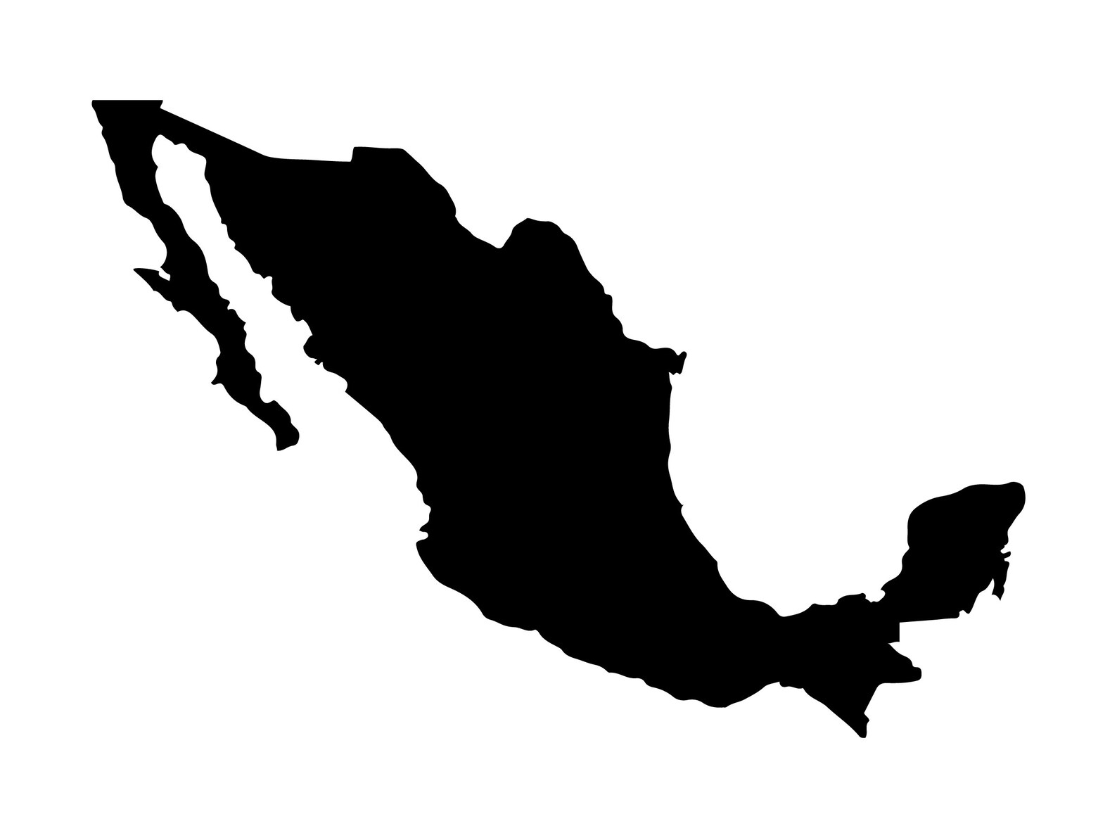 Mexico Map Outline Downloadable Cut File for Silhouette/cricut | Etsy