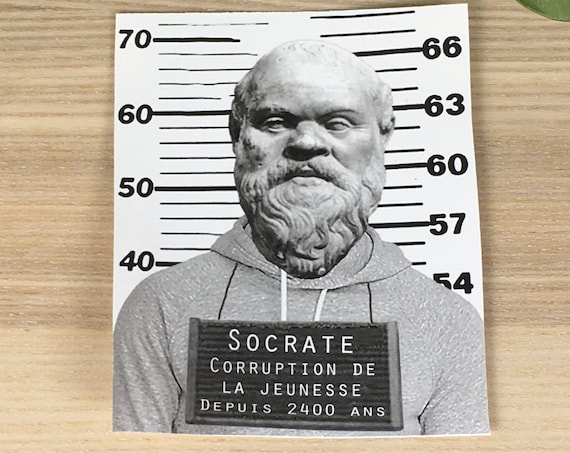 Socrates vinyl sticker (approx. 3,5"x4")