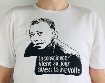 Koszulka z bawełny organicznej Albert Camus