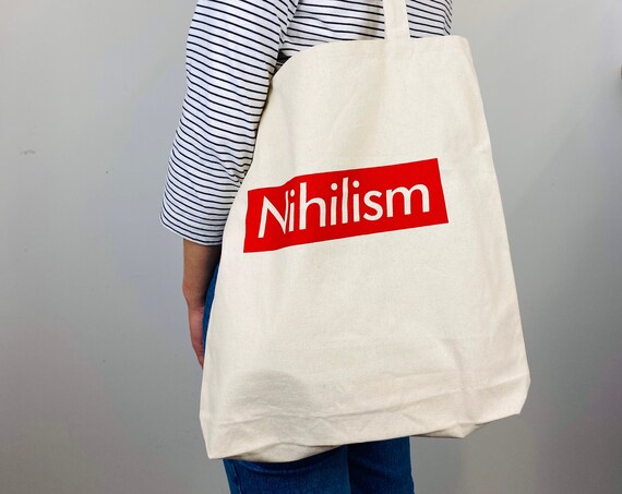 nihilism tote bag