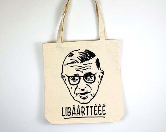 Jean-Paul Sartre Tote bag