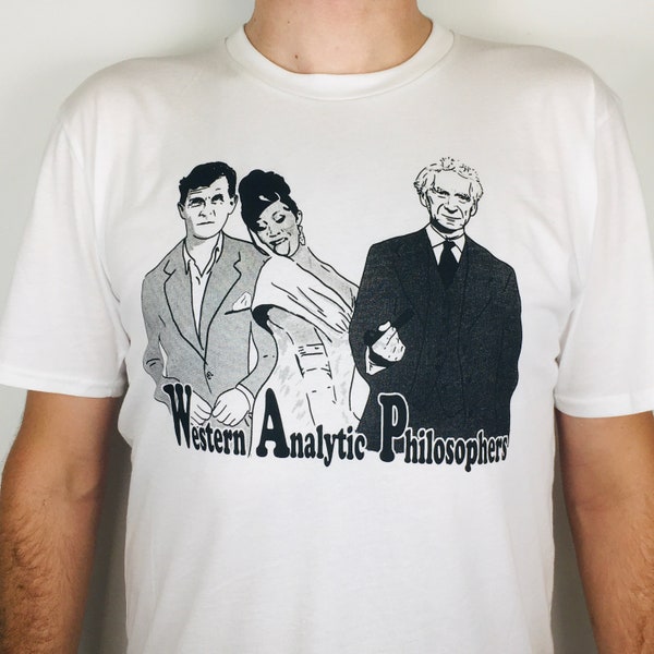Wittgenstein, Russell and Cardi B T-shirt, printed on organic cotton