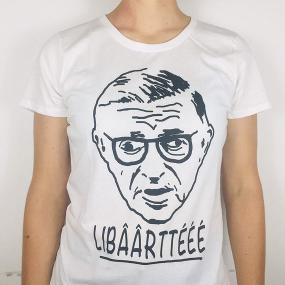 Jean-Paul Sartre (freedom) Organic cotton T-shirt