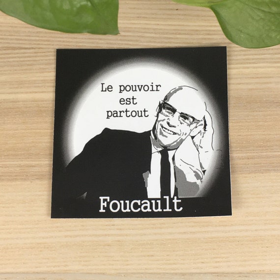 Michel Foucault vinyl sticker (approx. 4"x4")