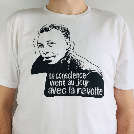 Albert Camus T-shirt printed on organic cotton