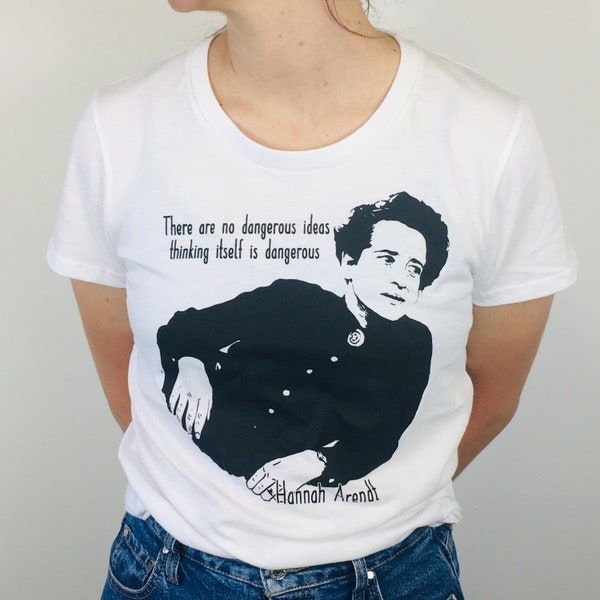 Camiseta de Hannah Arendt estampada en algodón orgánico