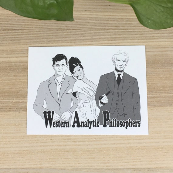 Wittgenstein, Russell and Cardi B vinyl sticker (approx. 3,5"x4")