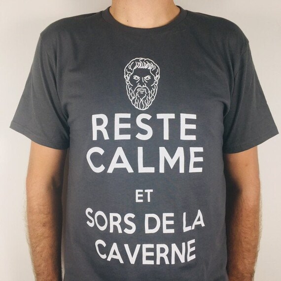 Plato's allegory of the cave T-shirt printed on organic cotton