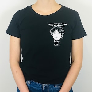 Sappho (die griechische Dichterin) T-Shirt auf Bio-Baumwolle gedruckt