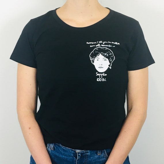 Sappho (the greek poet) T-shirt printed on organic cotton