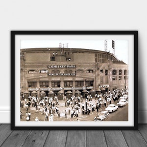 COMISKEY PARK Chicago White Sox Stadium Vintage Baseball Poster. Retro ...