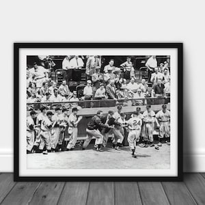 WRAPPED CANVAS 1954 Willie Mays catch New York 