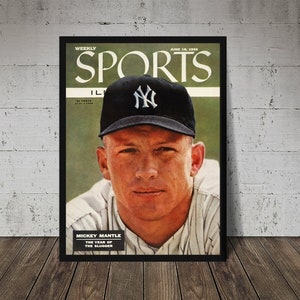 Title What Boys Do Antique Vintage Micky Mantle Baseball Card New York Yankees Bike Bicycle Baseball Fine Art Photo Canvas /& Metal Print