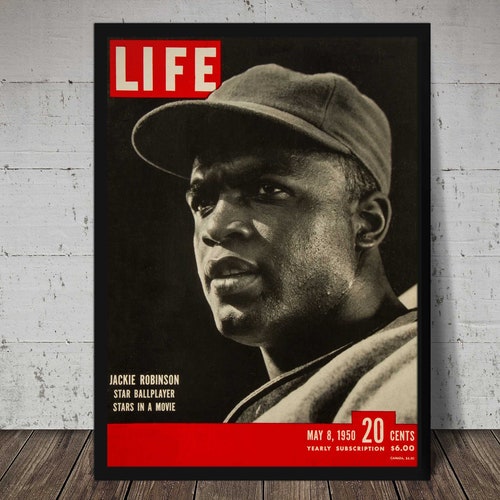 1949 JACKIE ROBINSON Print Vintage Baseball Poster Retro - Etsy