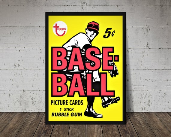 1968 TOPPS BASEBALL CARDS Print Vintage Baseball Poster 